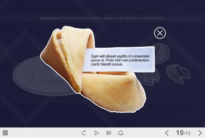 Drag and Drop Fortune Cookies — Storyline Template-56147