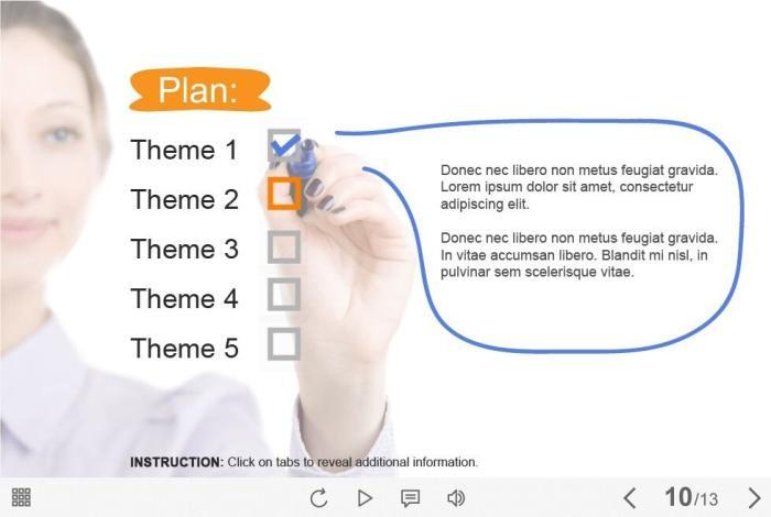 Fill in The Plan — Captivate Template-55247