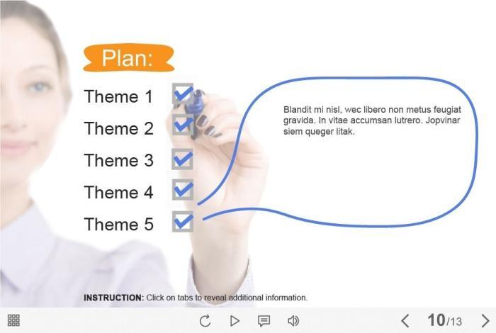 Fill in The Plan — Captivate Template-55250