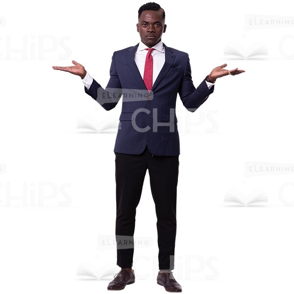 Focused Businessman Making Scales Gesture Cutout Image-0