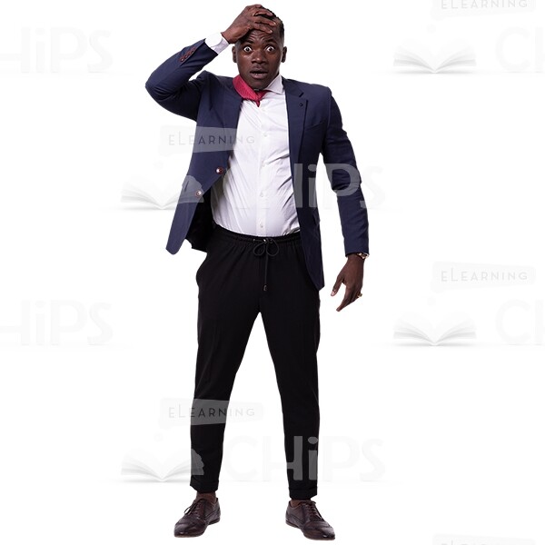 Shocked African Business Man Cutout Picture-0