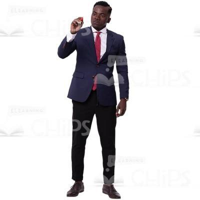 Young Businessman Focus On Marker Writing Something Image Cutout-0
