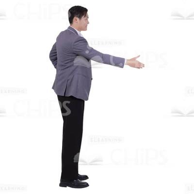 Right Profile Young Man Offers Shake Hand Photo Cutout-0