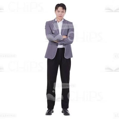 Angry Educated Man With Gesture Crossed Hands Image Cutout-0