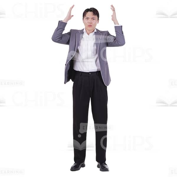 Employment Asian Man Experience Stress Image Cutout-0