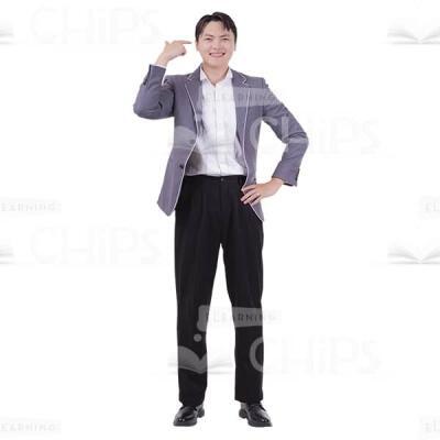 Young Man Shows On Himself Enthusiastically Picture Cutout-0