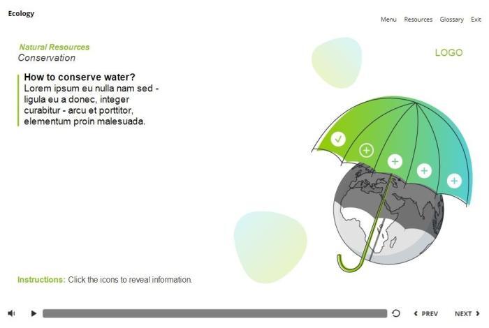 Ecology Course Starter Template — Articulate Storyline 3 / 360-55883