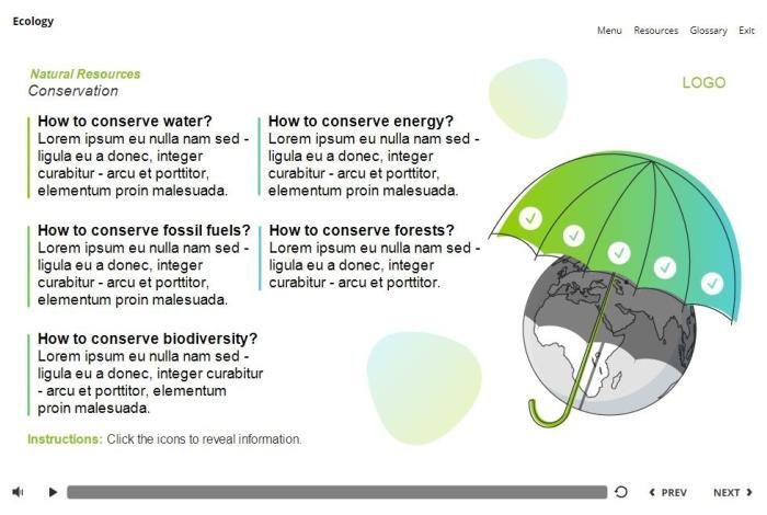 Ecology Course Starter Template — Articulate Storyline 3 / 360-55885