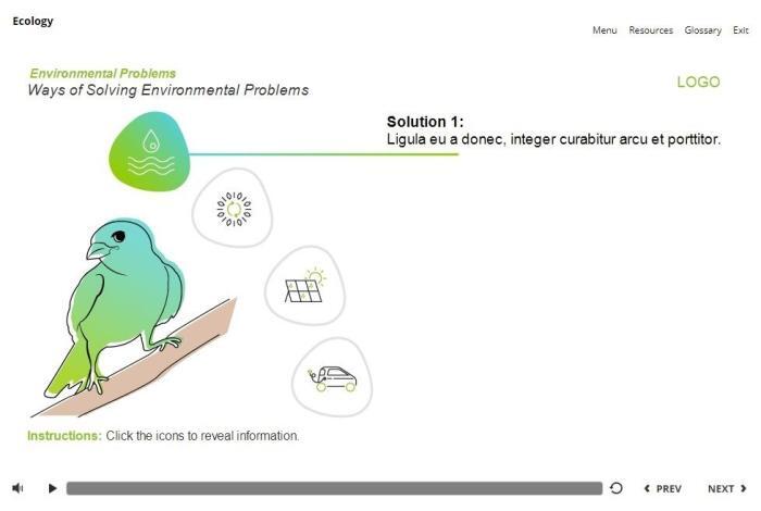 Ecology Course Starter Template — Articulate Storyline 3 / 360-55804