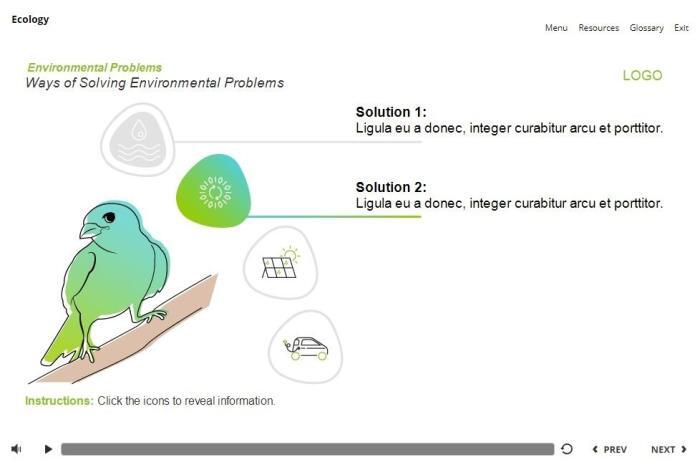Ecology Course Starter Template — Articulate Storyline 3 / 360-55805