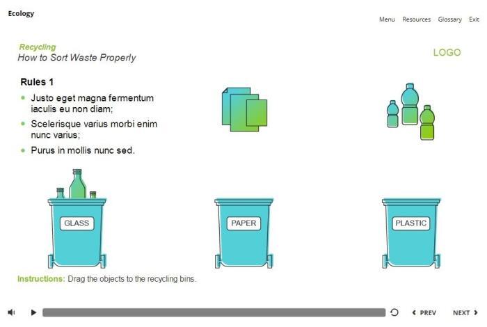 Draggable Waste — Storyline 3 Template-56040