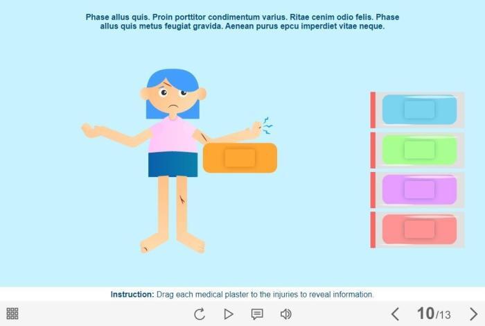 Draggable Colorful Medical Plasters — Storyline 3 / 360 Template-57930