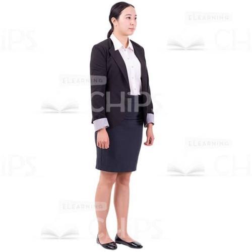 Confident Asian Business Woman Quarter-Turned In Left Cutout Photo-0