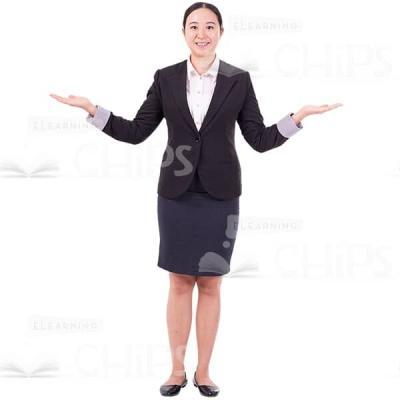 Cute Young Woman Showing Balance By Hands Image Cutout-0