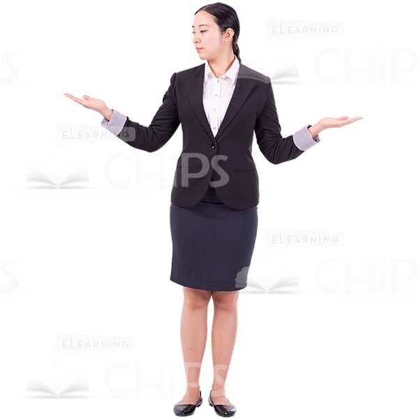 Calm Asian Woman Writing On Flipchart With Paper Cutout Photo –  eLearningchips