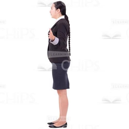 Worried Cutout Business Lady Wide Spreads Arms Side View-0