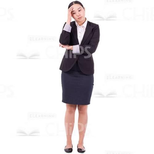 Worried Female Experience Stress In Work Cutout Photo-0