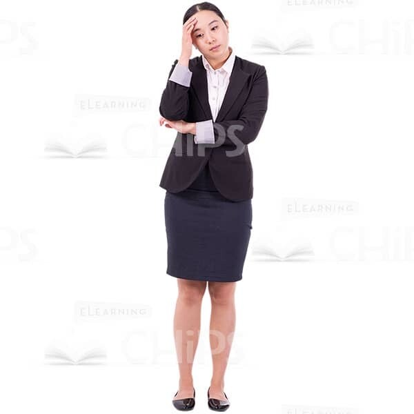 Worried Female Experience Stress In Work Cutout Photo-0