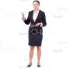 Amazement Cutout Lady Pointing Back Throwing Hands Up Clenched-0