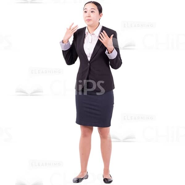 Disturbance Cutout Young Woman Gesturing Arms Near Face-0