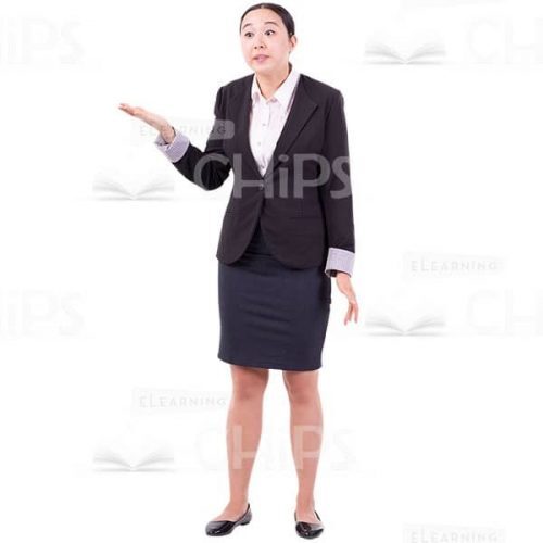 Discouraged Businesswoman Expresses An Opinion Photo Cutout-0