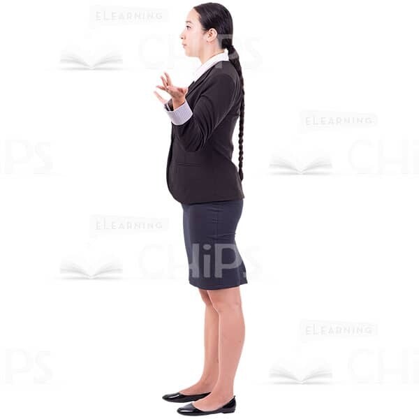 Left Profile Worried Cutout Woman Throwing Hands Up-0