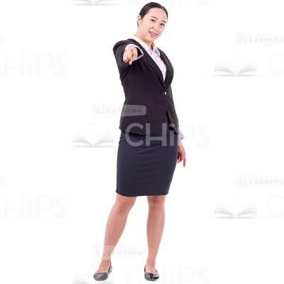 Funny Businesswoman Pointing By Finger To Camera Cutout Picture-0