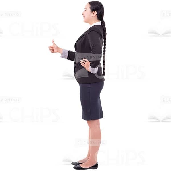 Attractive Cutout Woman Side View In Suit Showing Like-0