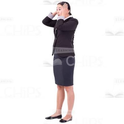 Surprised Asian Woman Keeps Hands On Head Image Cutout-0