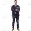Friendly Office Employee Croseed Hands Picture Cutout-0