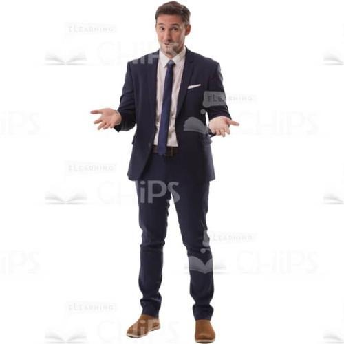 Confused Man Throwing Arms Up Photo Cutout-0
