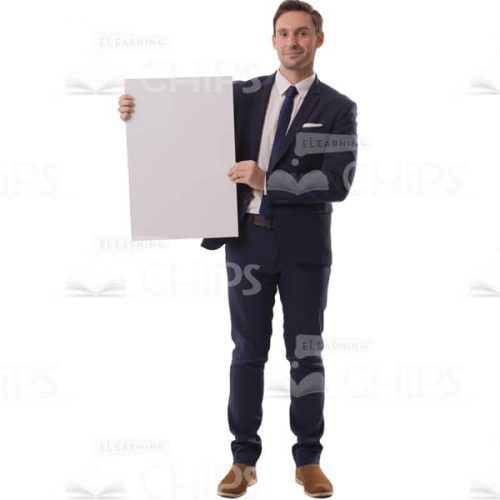 Confident Cutout Man Presenting White Vertical Paper-0