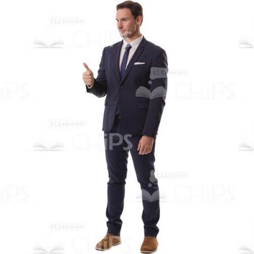 Left Profile Man Holding Thumb Up Image Cutout-0