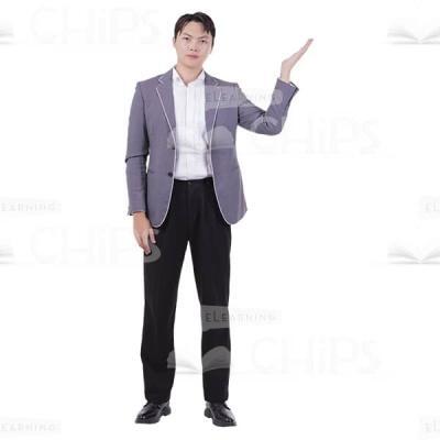 Asian Male Drows Attention By Left Hand Cutout Picture-0