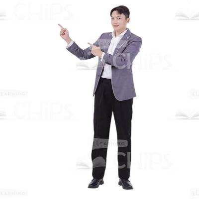 Positive Cutout Male Raising His Hands Pointing Fingers-0
