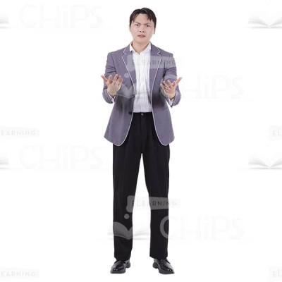 Worried Man Holding Raised Hands At Front Of Him Cutout Photo-0