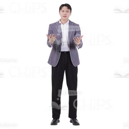 Worried Man Holding Raised Hands At Front Of Him Cutout Photo-0