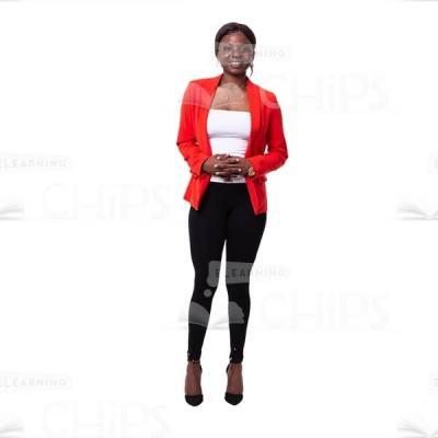 Smiling Businesswoman With Crossed Arms Cutout Picture-0