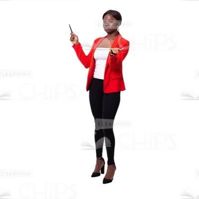 Concentrated Businesswoman Paying Attention To Something Image Cutout-0