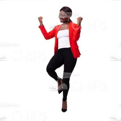Excited Businesswoman Doing Gesture Yes Image Cutout-0