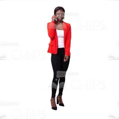 Smiling Businesswoman Talking On The Cell Phone Cutout Picture-0