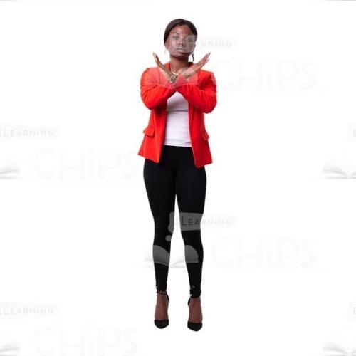 Confident Cutout Woman Making Gesture Stop By Crossed Arms-0