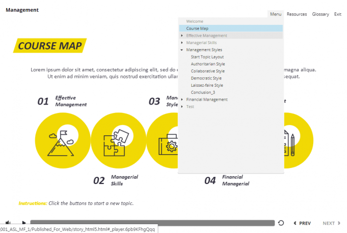 Management and Finances Course Starter Template — Articulate Storyline 3 / 360-57963