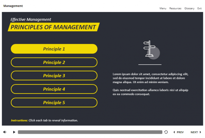 Management and Finances Course Starter Template — Articulate Storyline 3 / 360-57968