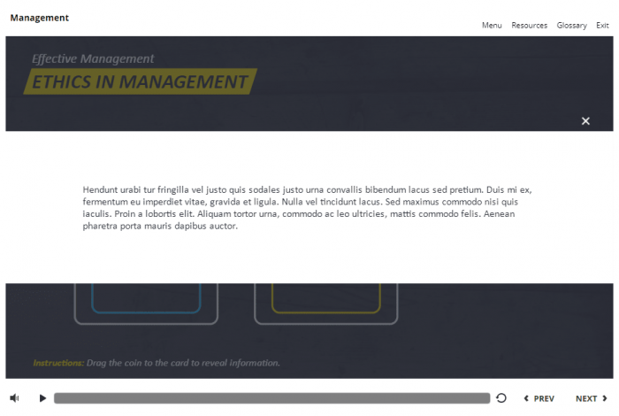 Management and Finances Course Starter Template — Articulate Storyline 3 / 360-57983