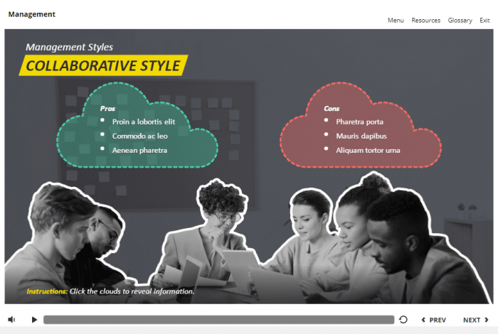 Management and Finances Course Starter Template — Articulate Storyline 3 / 360-58031
