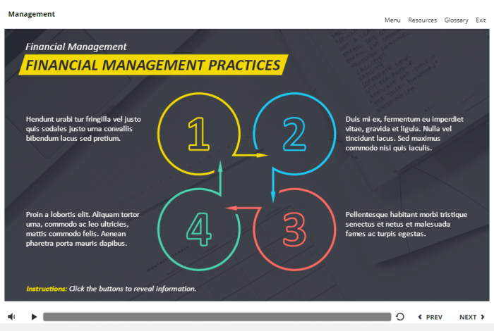Management and Finances Course Starter Template — Articulate Storyline 3 / 360-58042