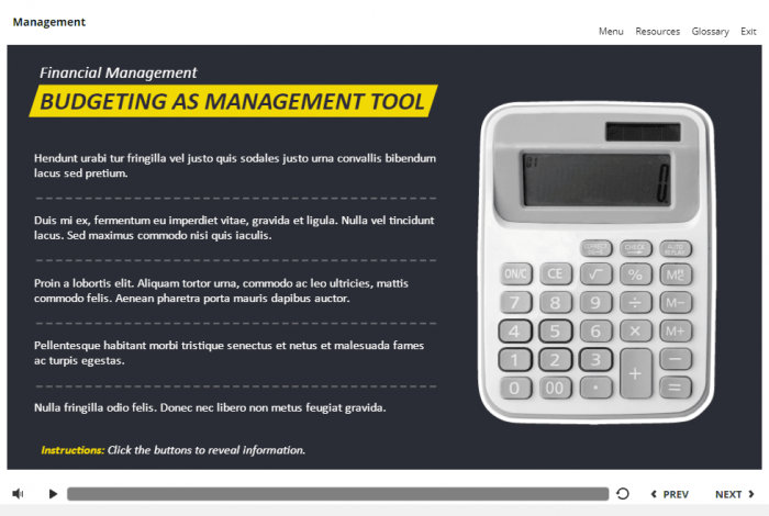 Management and Finances Course Starter Template — Articulate Storyline 3 / 360-58048