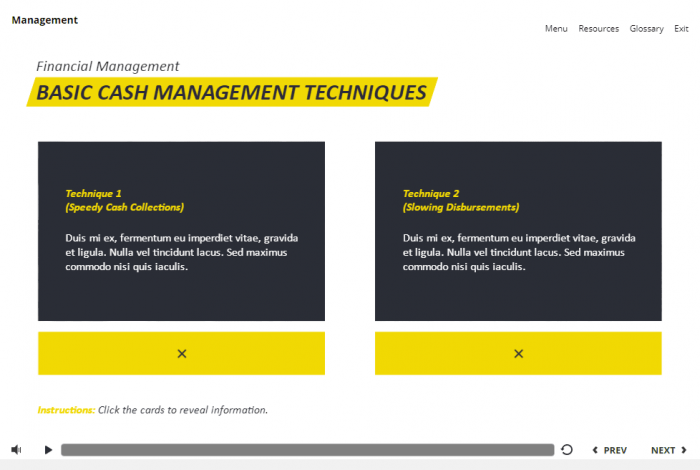 Management and Finances Course Starter Template — Articulate Storyline 3 / 360-58050