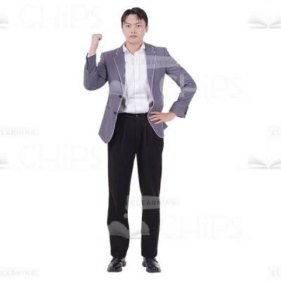 Confident Cutout Man Doing Gesture Yes One Arm Other Arm On Waist-0